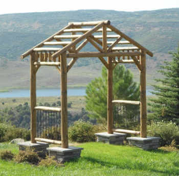 Log Octagon Gazebo Kit #18